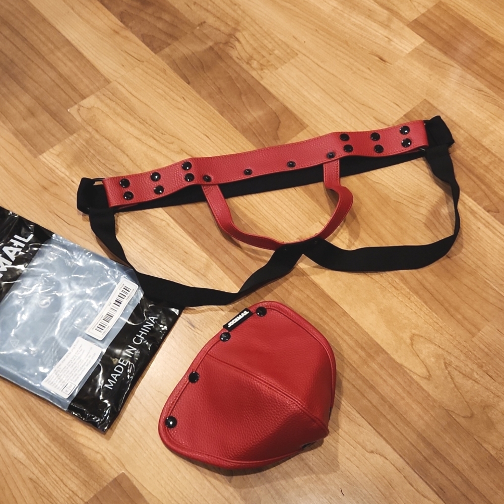 Snap Away Jockstrap PU Leather - Picture 6 of 8